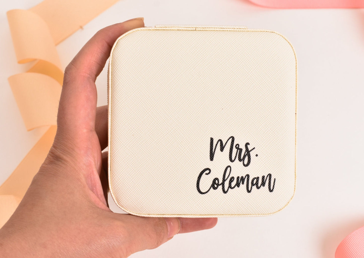 Bridesmaid Jewelry Box, Bridesmaid Proposal Personalized Jewelry Storage, Jewelry Travel Case, Travel Jewelry Case Jewelry Box Gift For Her