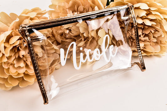 Personalized Bridesmaid MakeUp Bags Personalized Monogram Makeup Bag CUSTOM NAME Best Friend Gift Personalized Bridesmaid Gift Ideas