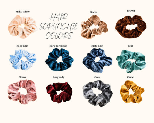 Velvet Bridesmaid Scrunchies - Bridesmaid Proposal - Bridesmaid Gift - Bridal Hair Ties - Proposal Box Gift - Will you be my Bridesmaid