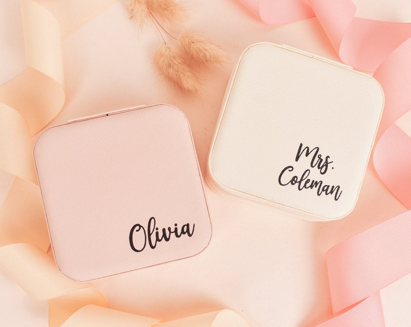 Bridesmaid Jewelry Box, Bridesmaid Proposal Personalized Jewelry Storage, Jewelry Travel Case, Travel Jewelry Case Jewelry Box Gift For Her