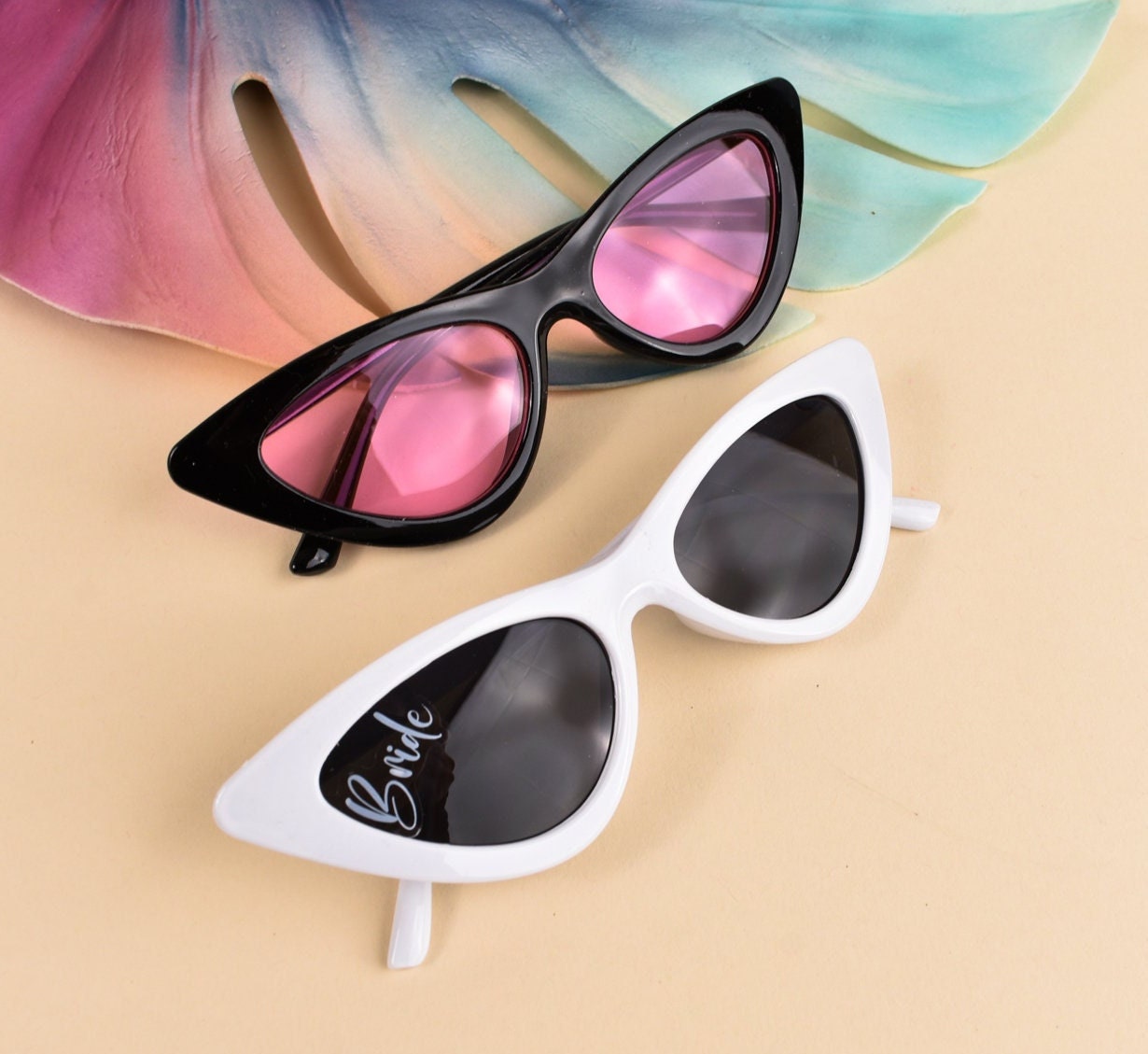 Bachelorette Party Sunglasses Cat Eye Sunglasses Babe & Bride Beach Bachelorette Party Favors Bridal Shower Favors Bridesmaids Proposal