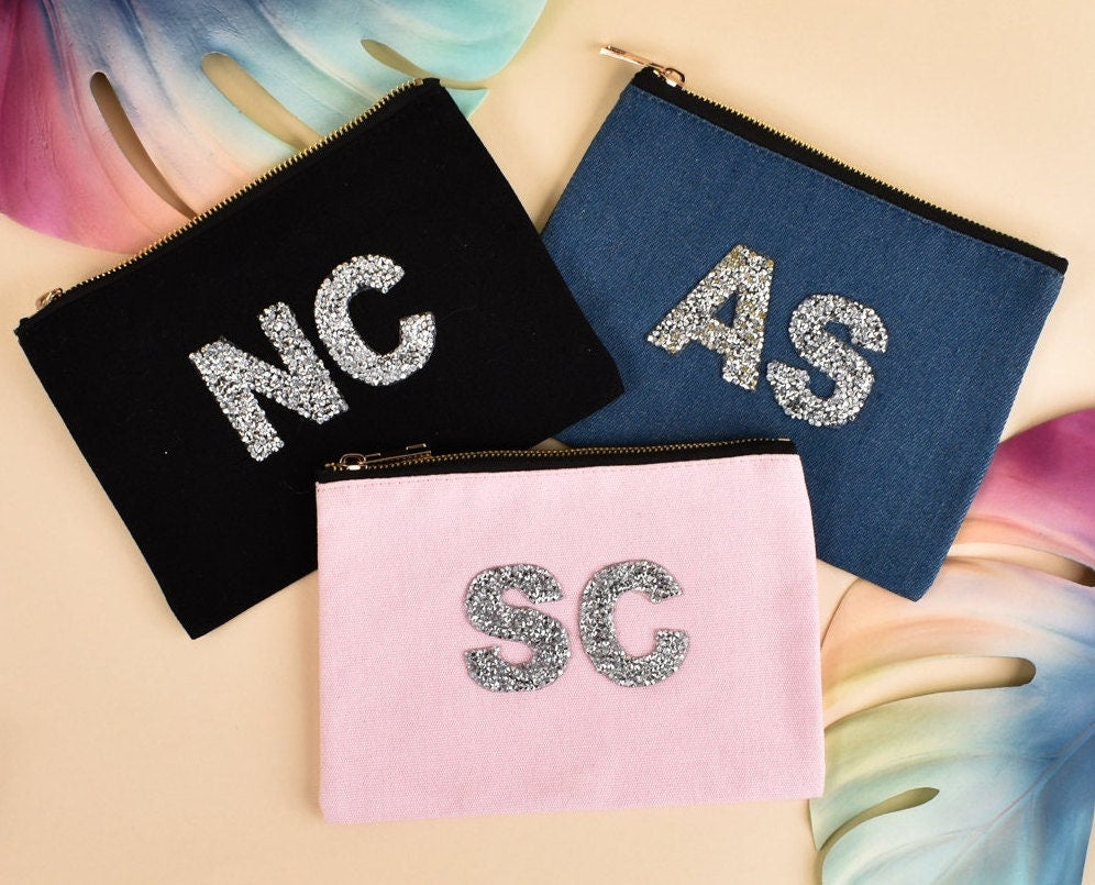 Bridesmaid Proposal - Bridesmaid Proposal Gift - Bridesmaid Proposal Bag - Personalized Bag - Monogram Make Up Bag Bridesmaid Gift Monogram