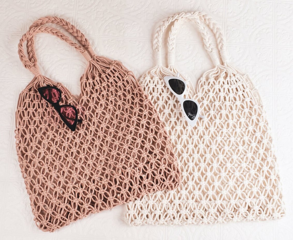 Bachelorette Party Gift Bride Beach Bag Boho Bride Gift Macrame Bag Crochet Bag Bride & Babe Bags Tote Bag For Her Boho Bag For Women