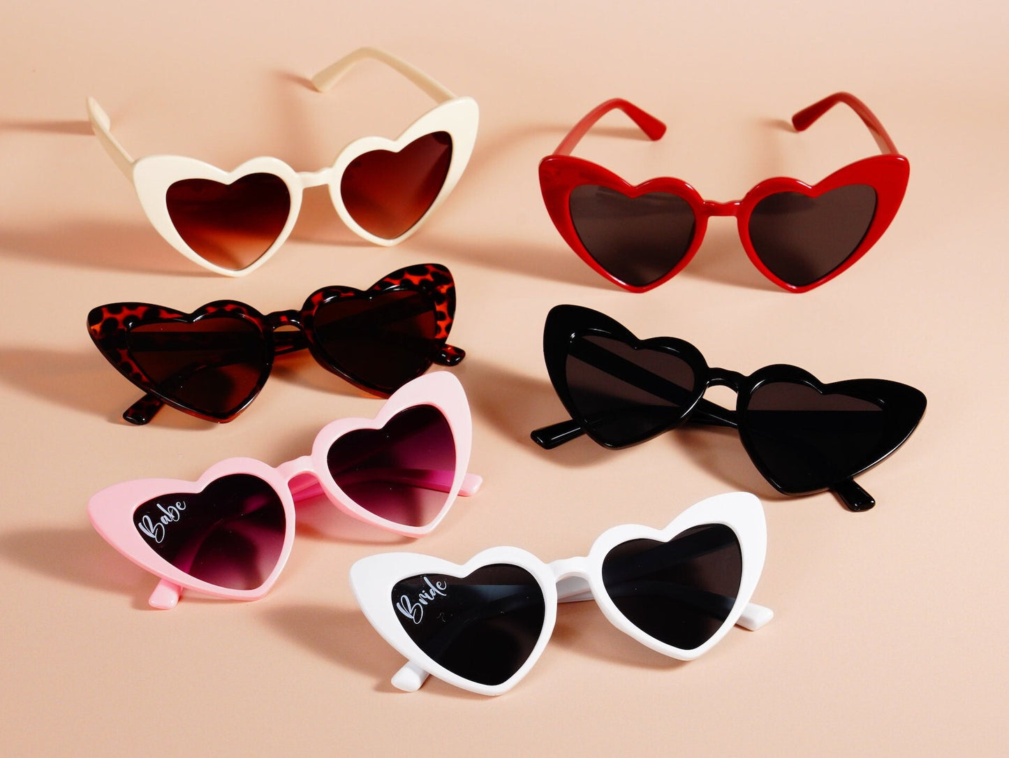 Heart Sunglasses Babe & Bride Bachelorette Party Sunglasses Beach Bachelorette Party Favors Bridal Shower Favors Bridesmaids Proposal