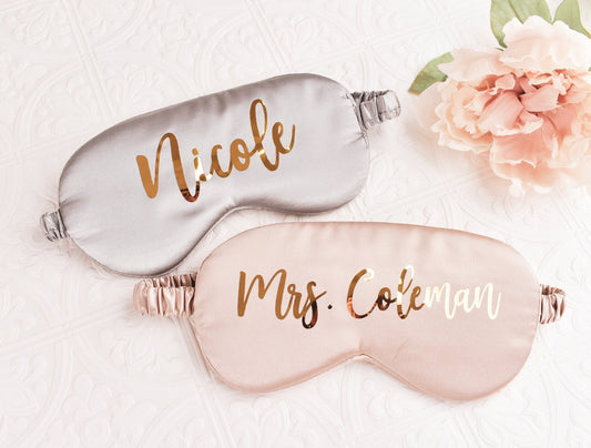 Custom Eye Mask - Personalized Sleep Mask - Personalized Satin Eye Mask Bachelorette Party Gift -Bridesmaid Proposal Gift - Bridesmaid Gift