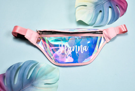 Fanny Pack Bachelorette, Custom Holographic Fanny Pack, Holographic Bum Bag, Custom Fanny Pack, Bachelorette Favors, Belt Bag, Waist Bag