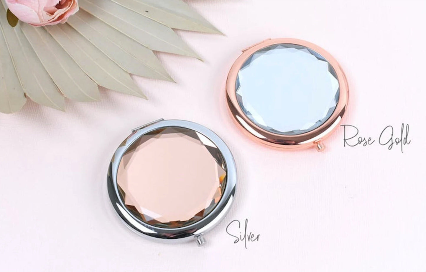 Bride Mirror Compacts - Mrs. Gifts Gem Compact Mirrors - Bridal Shower Gift for Bride To Be Gift Ideas - Wedding Gift for Bride - Mrs Gift
