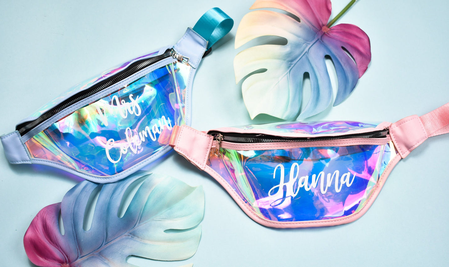Fanny Pack Bachelorette, Custom Holographic Fanny Pack, Holographic Bum Bag, Custom Fanny Pack, Bachelorette Favors, Belt Bag, Waist Bag