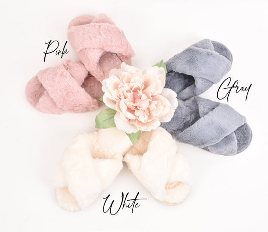Slippers For Women Gifts Wedding Gifts Bridesmaid Gifts Bachelorette Party For Her Birthday Gift Best Friend Gift Fluffy Slippers For Bride