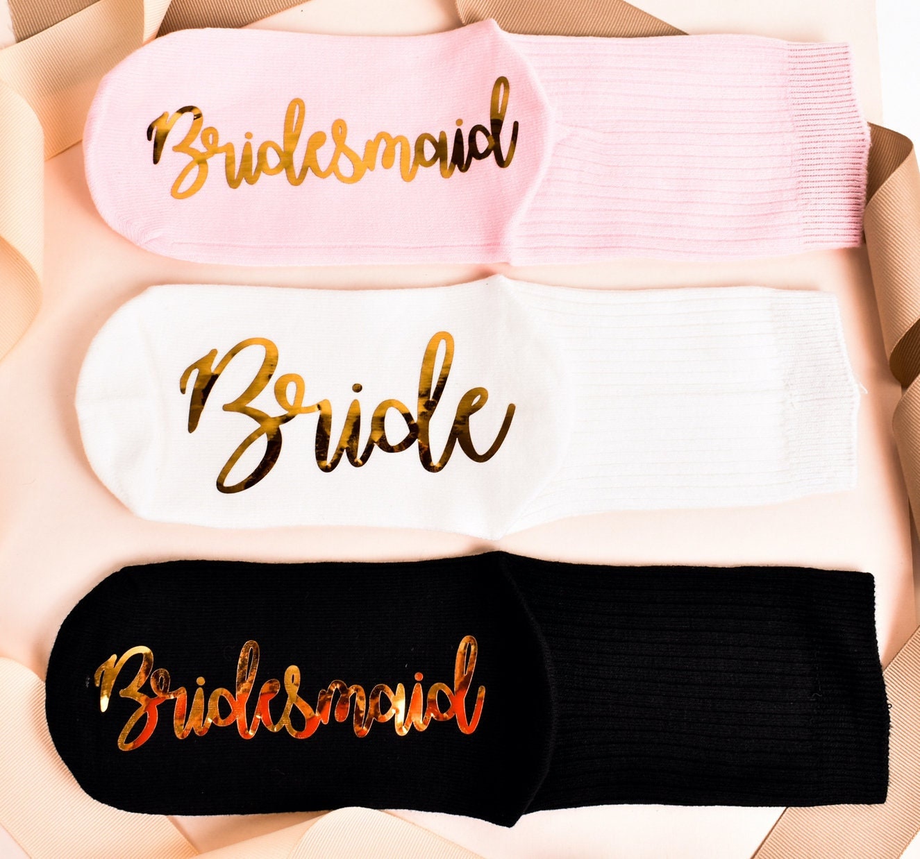 Bridesmaid Socks, Proposal Socks, Custom Socks, Bridesmaid Proposal Gift, Grip Socks, Wedding Party Socks, Bridal Party Socks, Wedding Socks