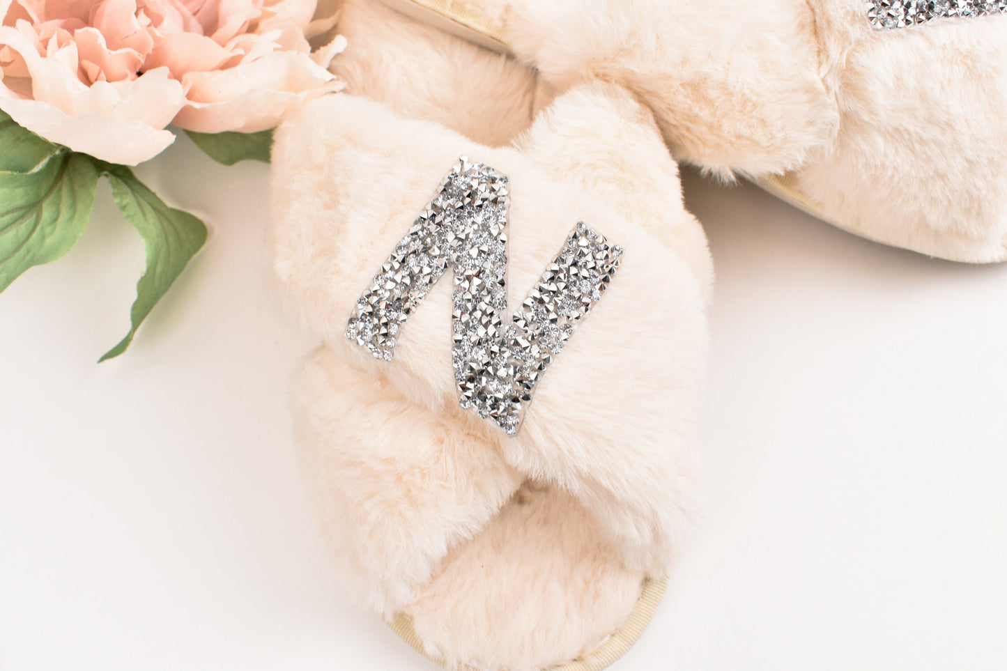 Bride Bridesmaid Slippers - Bachelorette Party - Personalized Bridal Slipper - Bridal Shower Gift - Bridesmaid Gift - Wedding Gift -BIRTHDAY